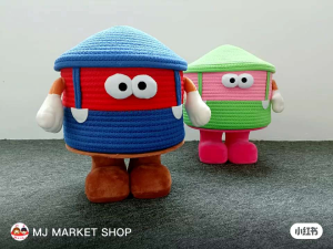 Cartoon Cute Lody Big Foot Cotton Thread Storage Basket 卡通乐迪小迷妹大脚吖 卡通收纳筐家用可爱创意储物毛绒