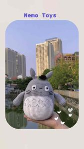 🌿 Totoro Móc Len Handmade – Thú Bông Len Trang Trí & Quà Tặng Dễ Thương 🌿 [Ảnh Thật- Size To]