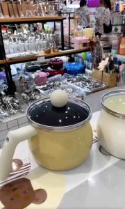 Nồi men sữa 16cm đa năng dùng được cho mọi loại bếp ảnh thật