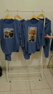 Setelan Oval Celana Cargo Terbaru Gambar Labubu