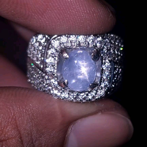 Natural Blue Sapphire Star Ceylon Safir Srilanka No Treatment BODY GLASS