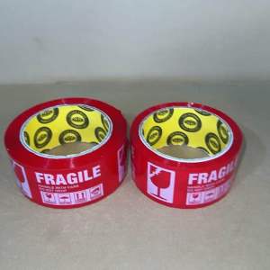 Fragile Tapes Red and white Print 2” x 100m (any brand)