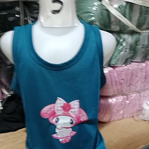 kaos singlet anak perempuan cewek motif melody usia 2-10 thn