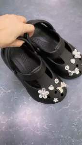 Light weight comfy eva marry jane style 5cm heigh shoes with charms
