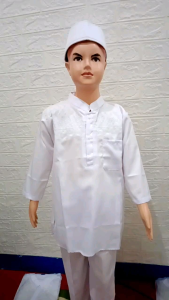 Promo Setelan manasik haji anak laki laki one set putih bersih+peci Setelan kokoh kurta anak setelan kokoh manasik haji kurta anak lali laki