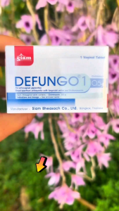 Siam Bheasach Viên vệ sinh DEFUNGO 1 Thái Lan 0.5g - Trị nhiễm nấm Candida & Trichomonas - 1 viên/hộp