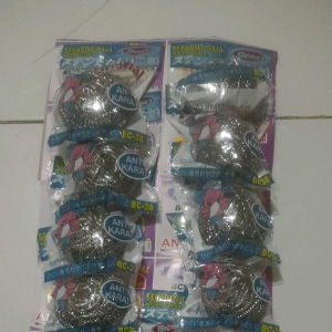 Sabut Kawat Stainless Baja Besi Gosok Panci Piring Anti Karat Howard/Besco T-50D 12pcs - Pembersih Efektif dan Efisien