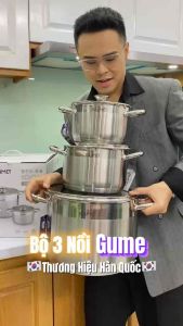 Bộ 3 nồi luộc gà GUME thương hiệu đến Từ Hàn Quốc