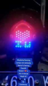 Stoplamp running Satria Fu barong / Facelift model I Love U 10 mode otomatis