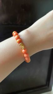 18K Gold Piyao Lucky Bracelet (Apricot Crush Color of the Year 2024)