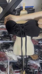 Sét Bikini 3 Món Yếm Hoa Kèm Chân Váy Nhúng (hoa rời) K6267