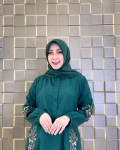 BundaMode Gamis Bordir Terbaru Nan Manis Dengan Ukuran Reguler dan Panjang Maksi Terdapat Pilihan Warna Yang Menarik
