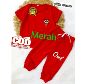 ALMIRA Setelan Anak Owl (1-6 Tahun) | Setelan Jogger Anak