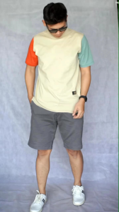 Kaos Kombinasi Pria Lengan Pendek // Baju Laki Laki Dewasa Dinarry Fashion TOP