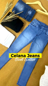 PROMO MURAH Legging Jeans Wanita dengan Varian Warna & Pinggang Karet Jumbo