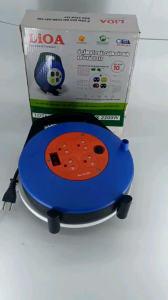 Ổ cắm điện kéo dài LiOA 10 A cuộn kín dây dài 10 mét