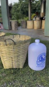 ตะกร้าสานไม้ไผ่ ขนาด 22x17x17 เข่งไม้ไผ่ 22x17x17 ที่มีวางแผ่น ราคาที่ต้องการ สูง 17 นิ้ว หู