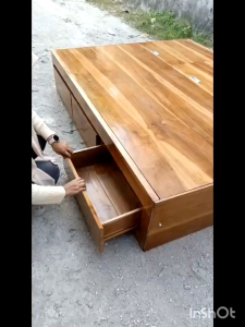 Dipan Ranjang Box Laci Tanpa Sandaran Kayu Jati/trinityjayafurniture