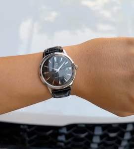 ĐỒNG HỒ NAM CHÍNH HÃNG ORIENT TAC00004B0 (FAC00004B0) Automatic Bambino Black Dial & Leather For Men