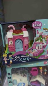 Mini Surprise Dollhouse Pocket Portable Doll house Size Pretend play toys - Blue Elephant Ph