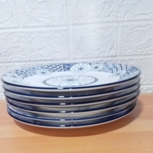 SET FOR 6 PCS 10.5 RHYME BLUES DINNER PLATE SIZE 10.5 INCHES / PORCELAIN WARES / CERAMIC WARES / CELADON MATERIAL DINNER PLATE SIZE 10.5 INCHES