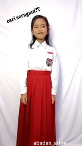 SERAGAM SD kelas 1-6/seragam merah putih usia 7-12tahun