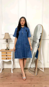 Dress Jeans Wanita Terbaru Kekinian 2025 Kekinian import Ukuran Jumbo