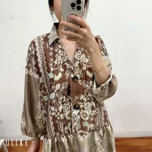 PORCELAIN RUFFLY DRESS