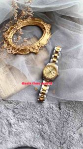 [Original] 8172L TT-2S Balmer Elegance Sapphire Womens Watch with Light Gold Dial Two Tone Gold and Silver Stainless Steel Bracelet | Official Warranty