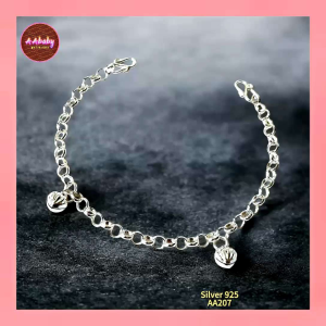 🌈AAbaby Galleries AA207 Original Baby S925 Silver Anklet Bracelet Berry Bells Rantai Kaki/Tangan/Gelang Kaki Bayi/Kanak