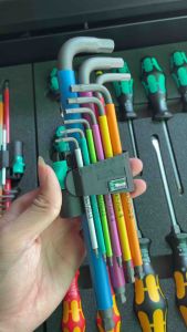 Bộ Lục Giác Nhiều Màu WERA Hex-Plus 9 Cây Thân Phủ Đen 05073593001 (627216 9) - Hàng Chính Hãng 100% từ Đức