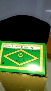 Peci Songkok Susun Nonjol Cap Bulan Bintang Mas H.M.Sanusi Tinggi 8 / 9 / 10 / 11 / 12 Dus Hijau