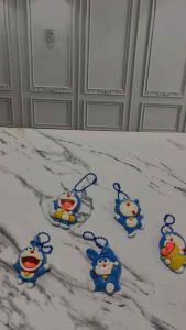 Gantungan Kunci Karakter Doraemon Keychain Lucu Handmade Clay Cartoon Kartun Anak Resin Fashion