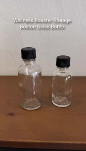 Clear Wellness Booster Storage Boston Bottle/ Botol Kaca Viral /  Booster Shot Botol Kaca (30ml / 50ml / 100ml)