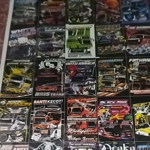 1 LEMBAR STIKER BUS BASURI ISI 36 KOTAK / STIKER BUS BASURI VIRAL