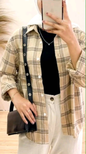 Atasan Wanita Kemeja Flanel Angel Premium Terbaru