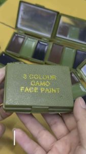 สีพรางหน้า 3สี🎨มีกระจกพร้อม แบบตลับปฏิบัติภาระกิจ พกพาสะดวกใช้ได้ทุกสถานการณ์ ✅️1ชุด มี สีให้ 3 สี: เขียว/น้ำตาล/ดำ ✅️Size: ตลับ (ตอนปิดฝา)/กว้าง 3.4Cm./ ตลับ เนื้อคลีม ยาว 2.9Cm. ✅️น้ำหนักรวม 151 g.