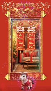 Combo Cặp Liễn Nhung Tết Treo Cửa .An Khang Thịnh VượngChúc Mừng Năm Mới .Ông Thần Tài Lắc Mang Tài Lộc May Mắn-BigLove