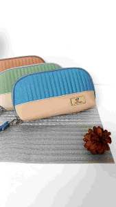 Dompet Mikaela Pouch By Biru Tsabita - Dompet Hp Uang Bordir Anti Air