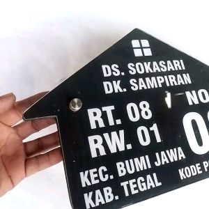 Papan Tanda Nomor Alamat Rumah Custom