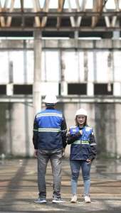 rompi safety|rompi sefti|rompi proyek|rompi k3|rompi HSE Warna Merah Kombinasi Biru Navy