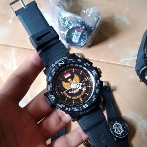 AJ SHOP Jam Tangan Custom Tulisan Nama | Bisa Request Nama Sendiri- Jam Tangan Darkah Arab Logo GARUDA 01 Terbaru-Terlaris-Termurah