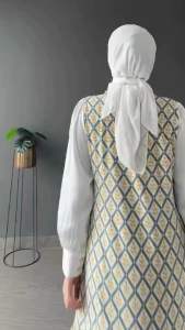 Gamis Dress Rayon Motif Premium untuk Wanita Muslim - Katun Lebaran Dewasa Syari Twill Midi Remaja