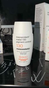 mesoprotech melan 130 pigment control 50+ tinted sunblock SPF50 anti dark spot and pigmentation for all skin types