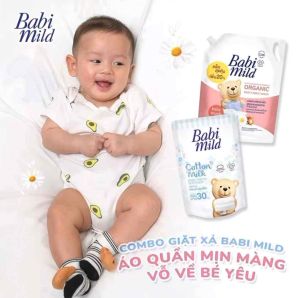 [1500ML Đủ VAT] Nước Xả Babi Mild Cotton Milk Thái Lan 15L Nước Xả Quần Áo Babi Mild Natural Mild