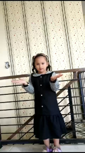 LILIA DRESS KIDS: Pakaian Anak Perempuan 5-12 Tahun Material Syakila Mix Katun Kotak Terbaru & Termurah