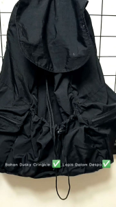 Tas Ransel Backpack Serut Cringkle Perempuan Laki Kuliah/ Sekolah Terbaru 2025