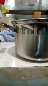 Panci Sup Pot Stainless Steel Tebal + Tutup Kaca Gagang Kayu • Sabella Pot 26 cm Kitchenware