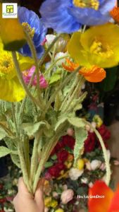 Hoa poppy giả hoa lụa đẹp cao cấp