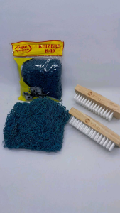 Paket 2 Barang Spons Sabut Jaring Keizers 2pcs Dan Sikat Kayu Serbaguna Kimo 2pcs